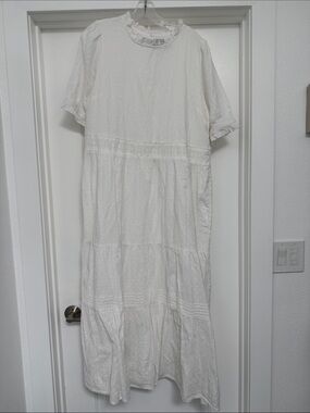 Lightweight White Tiered Cotton maxi Dress - ASOS design